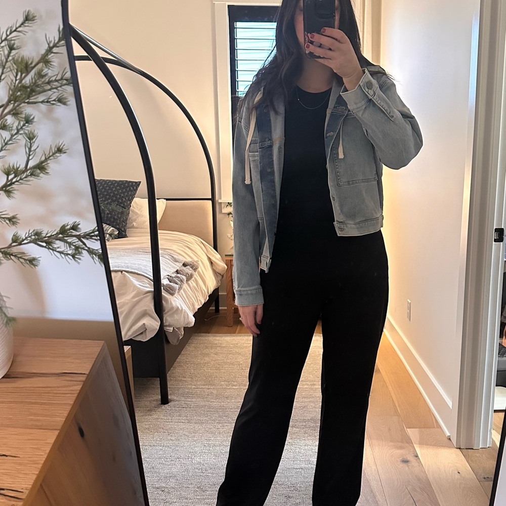 UpWest Cropped Denim Jacket, Hoodie Style